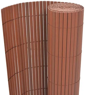 Obrázek produktu pro Oboustranný zahradní plot z PVC – ochrana soukromí a balkonový plot – odolný proti UV záření a povětrnostním vlivům – 90 x 300 cm – hnědý