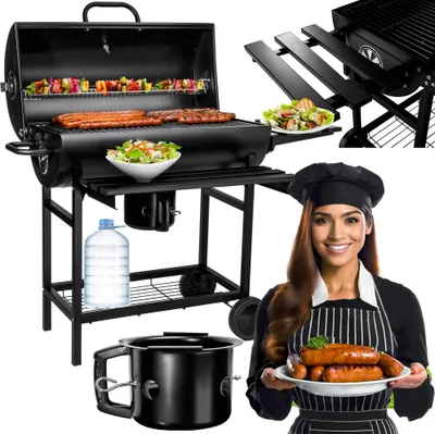 Immagine prodotto di Barbecue a carbonella da giardino BAREL con 2 griglie + termometro