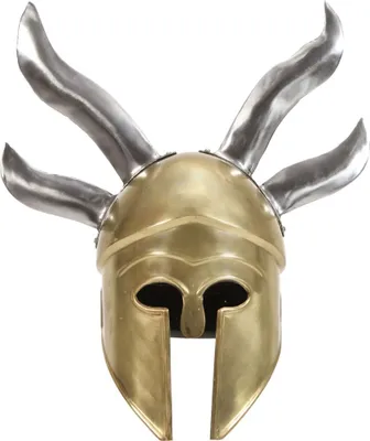 Immagine prodotto di vidaXL Elmo da Guerriero Greco Replica Antica per LARP Ottone Acciaio