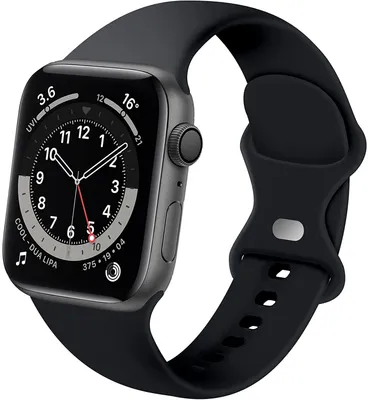Produktbild von Strap-it Apple Watch 8 Armband Silikon (Schwarz)