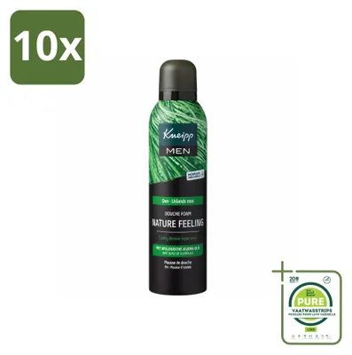 Image de 10 flacons de gel douche Kneipp MEN Nature Feeling, parfum sapin, 200 ml, lot de 10