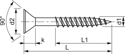 Produktbild von Speed Spanplattenschraube Senkkopf 4,5x70 Teilgewinde Holzschrauben TX20 EFP-beschichtet - 200 Stück