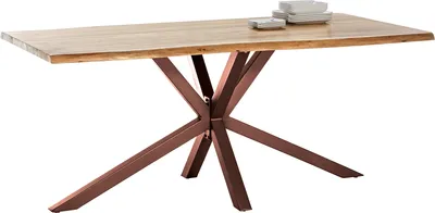 Produktbild von SIT Möbel Baumkante-Esstisch 180 cm aus Akazie | Tischplatte 36 mm natur | Gestell Metall antikbraun | B 180 x T 90 x H 78 cm | 15201-00 | Serie TABLES & CO