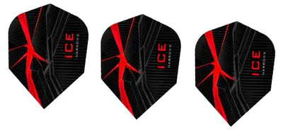Produktbild von Harrows - Dart Flights "Ice", Kontrast Detail 3er-Pack PP4711 (Einheitsgröße) (Schwarz/Rot)
