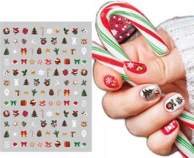 Image de Autocollants décoratifs pour ongles, assortiment de Noël
