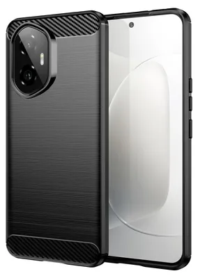 Produktbild von Für Honor 300 Carbon Faser Brushed Design Textur TPU Handy Hülle Cover Schwarz
