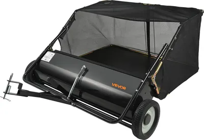 Zdjęcie produktu dla Zamiatarka do trawników VEVOR, zamiatarka do trawników o szerokości 127 cm do ciągnięcia za kosiarką samojezdną, zamiatarka do liści, solidna zamiatarka do liści z regulowaną wysokością zamiatania, zbieracz liści, do podwórka, trawnika, gospodarstwa rolnego