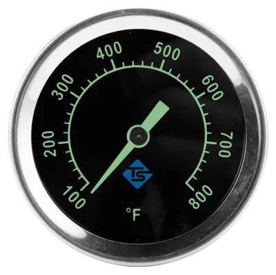 Produktbild von INF Edelstahl Bimetall-Ofenthermometer — Analoges Grill- und Smoker-Temperaturmessgerät, Axialmontage