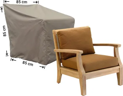 Produktbild von Raffles Covers Schutzhülle für Lounge Sessel 85 x 85 H: 85/65 cm | Atmungsaktiv | Wasserdicht | UV-beständig | Doppelnähte | Elastischer Kordelzug