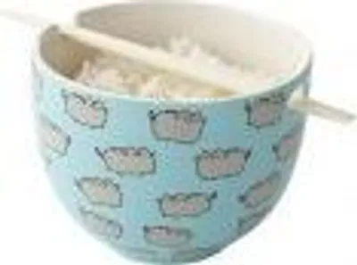 Produktbild von Pusheen Reisschale und Essstäbchen