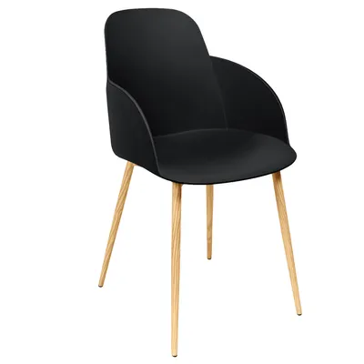 Produktbild von 2er-Set LAPALMA | Schalenstuhl | Schwarz | Kunststoff | Retrostuhl