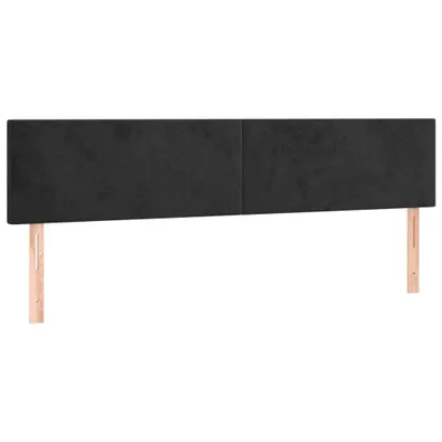 Produktbild von vidaXL Kopfteile Schwarz 180x5x78/88 cm Samt