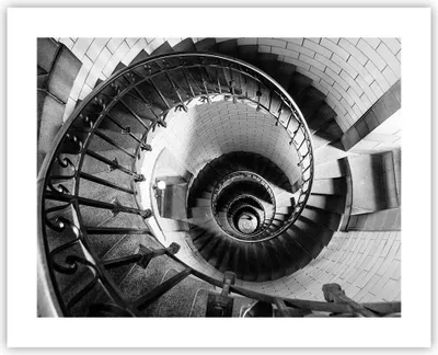 Produktbild von Poster - Poster ohne Rahmen - Treppe Spirale Perspektive - 50x40 cm - Wand Bild - Wanddeko - Wandbilder - Kunstposter - Wandposter - Bilder - Kunstdruck - Wanddekoration - Wandbild - P2XAA50x40-4384