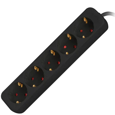 Produktbild von Lanberg Steckdosenleiste 5-fach SCHUKO Schwarz 3m