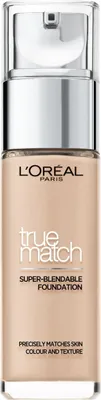 Zdjęcie produktu dla L'Oreal Paris, True Match, Natural Finish, Liquid Foundation, 1R1C, Rose Ivory, SPF 17, 30 ml