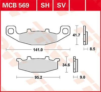 Obrázek produktu pro TRW Bremsbelag Trw Sinter Mcb 569 Sh