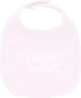 Produktbild von Huuraa Unisex Babylatz Ditzingen verliebt Geschenk Babypink  Baumwolle Ditzingen Mitbringsel