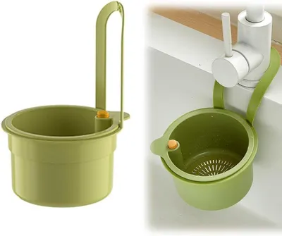 Siebkorb für Spülbecken, multifunktional, hängend, grün