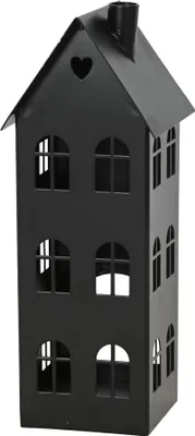 Produktbild von Lichthaus No. 1 schwarz aus Metall Laterne Hausform H22cm Metallhaus modern