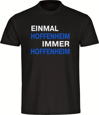 Produktbild von multifanshop Kinder T-Shirt - Hoffenheim - Einmal Immer, schwarz, Größe 176