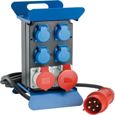 Image de as-Schwabe Distributeur de courant CEE portable STECKY Fiche CEE sur Schuko & CEE IP44