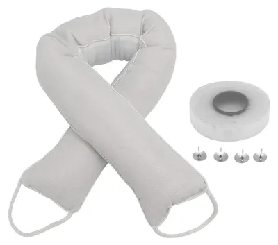 Image de Boudin anti-courant pour portes, anti-poussière, insonorisant, lavable, joint de bas de porte pour la maison, couleur beige