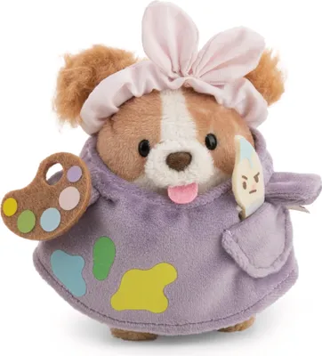 Produktbild von NICI Kuscheltier Set Spaniel Brushy mit Pinsel u. Malerkostüm in Geschenkbox
