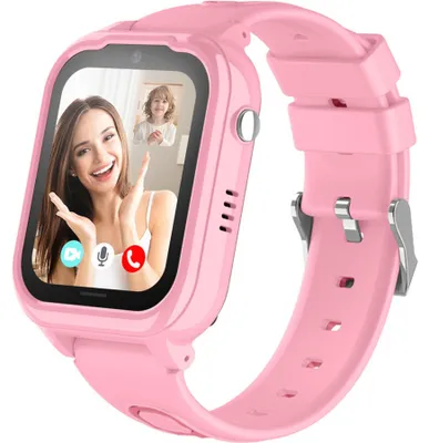 Produktbild von Protectly® 4G GPS Kinder Smartwatch – SOS-Taste – Videoanruf – HD-Kamera – WhatsApp – GPS Tracker Uhr – SIM auf Anfrage