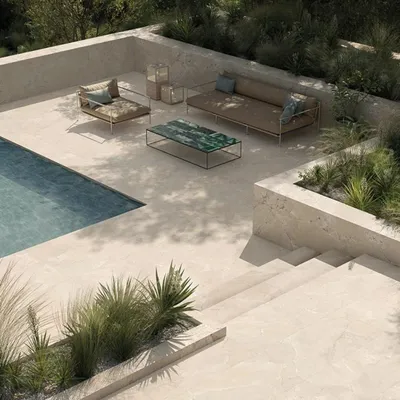Productafbeelding van CASA39, porseleinen vloertegel met steeneffect, beige kleur, 60x120 cm, Provenza Unique Infinity