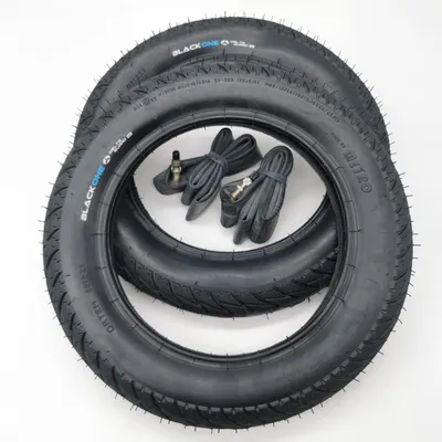 Produktbild von Black1 2x 12 Zoll Galaxy Reifen & DV Schläuche | 12 x 2.0 | ETRTO 50-203 | Kinderwagen Roller Buggy Kinderfahrrad Schlauch Dunlop-, Fahrradventil DV-Ventil