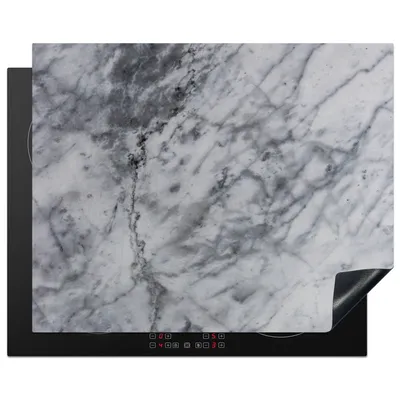 Obrázek produktu pro KitchenYeah® Kryt varné desky mramor - kámen - šedý, 65x52cm, dekorace do kuchyně, keramický kryt varné desky, krycí deska varné desky