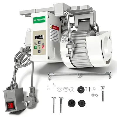 Produktbild von Industrielle Nähmaschine - Servomotor 220V - Energiesparend 550W/750W - Leiser Lauf - Edelstahlgehäuse - Hängende Montage - Hellgrau