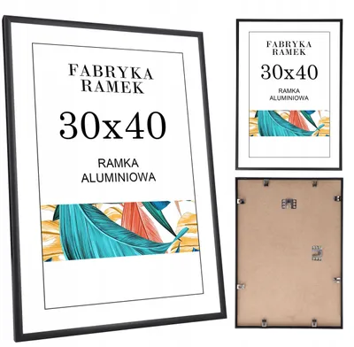 Produktbild von Fabryka Ramek Aluminium-Bilderrahmen 30x40 cm Schwarz