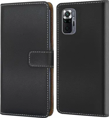 Produktbild von Handy Tasche für Xiaomi Redmi Note 10 Pro / Note 10 Pro Max  Schutzhülle Bookstyle Etui Klapphülle Wallet Flip Cover Case Schwarz