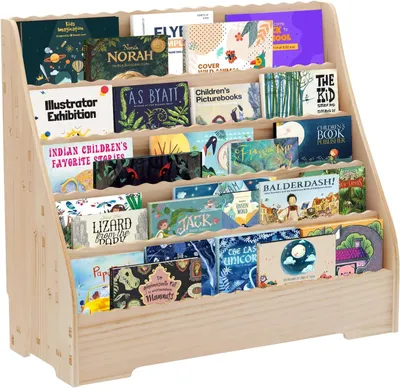 Produktbild von Kinderregal Bücherregal 5 Ebenen Holz Kinderzimmer Aufbewahrung Spielzimmer 79x70x32 cm