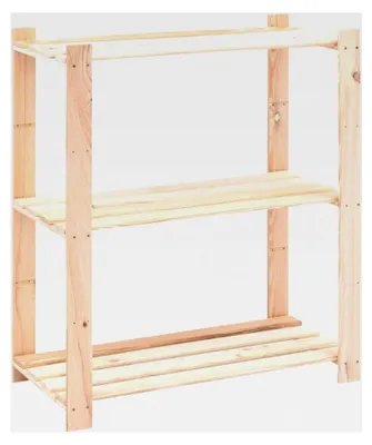 Produktbild von Kiefer Massivholz Lagerregal 3 Böden 150kg Holzregal Steckregal