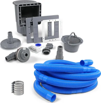 Produktbild von Einbauskimmer-Komplett-Set GRAU deluxe inkl. Schlauch-Set