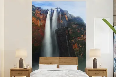 Produktbild von MuchoWow® Fototapete für Wohnzimmer oder Schlafzimmer Wandtapete Vinyl Motivtapete Höchster Wasserfall der Welt im Canaima-Nationalpark in Venezuela - 180x280 cm - Wallpaper