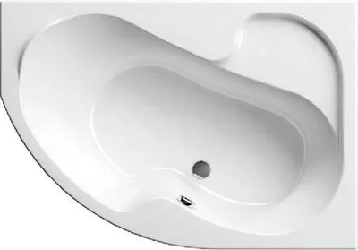 Produktbild von Ravak Rosa I - Asymmetrische Badewanne 140 R, 1400x1050 mm, rechts, weiß CV01000000