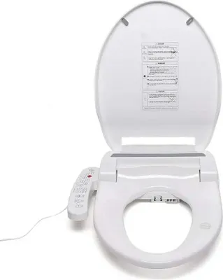 Produktbild von Elektrischer WC-Sitz - Bidet-Aufsatz - Düsen-Selbstreinigung - Softclose-Deckel - 220V EU-Stecker - Rund - Weiß