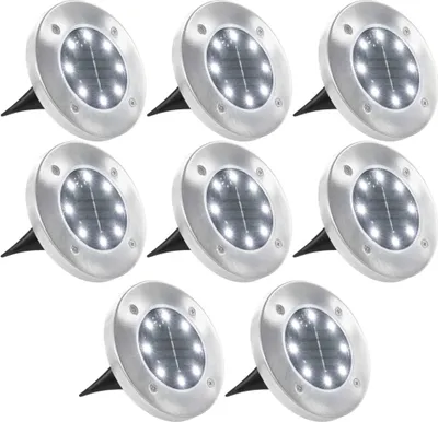 Produktbild von Solar-Bodenleuchten 8 Stk. LED Weiß