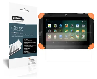 Produktbild von 2x Schutzfolie für XGODY T703 7 Zoll matt - Anti-Shock 9H Folie dipos Glass Kunststoffglas