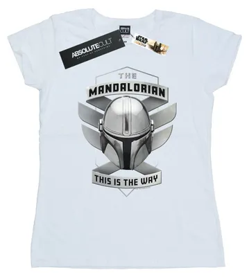 Productafbeelding van Star Wars - "The Mandalorian: Dit is de weg" T-shirt voor dames, model BI43162 (maat L) (wit)
