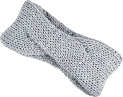Produktbild von Damen Stirnband Strick Winter Knoten Ohrenschutz Knite Headband Neverless® Hellgrau unisize