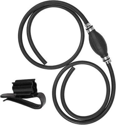 Productafbeelding van Brandstofslang met knijpbal - Handpomp met slang - 192 cm - Handmatige overpomppomp (8 mm) - Zuigpomp - Vloeistofpomp - Brandstofpomp - Benzinepomp - Dieselpomp - Autobrandstofpomp - Brandstofslang voor het overpompen van benzine en andere brandstoffen