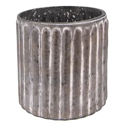 Zdjęcie produktu dla Clayre & Eef Pojemnik na podgrzewacze Ø 10x10 cm Czarne szkło
