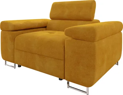 Produktbild von MIRJAN24 Sessel Torezio, Polstersessel mit Einstellbare Kopfstützen, Wohnzimmer, 134x102x70-90 cm (Farbe: Wave 05)