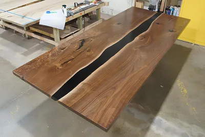 Produktbild von esstisch tische epoxid harz  massive möbel epoxy tisch wasserfall echtes holz