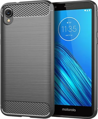 Zdjęcie produktu dla Ochronne etui na telefon komórkowy Motorola E6 Case Cover Carbon Optic Grey