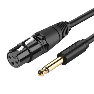 Obrázok produktu pre Ugreen kabel audio przewd mikrofonowy do mikrofonu XLR (eski) - 6,35 mm jack (mski) 3 m (AV131)